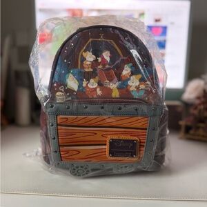 Loungefly Snow White Mine cart mini backpack & wallet SET